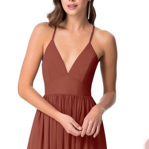 Azazie bridesmaid dresses Aaida in terracotta